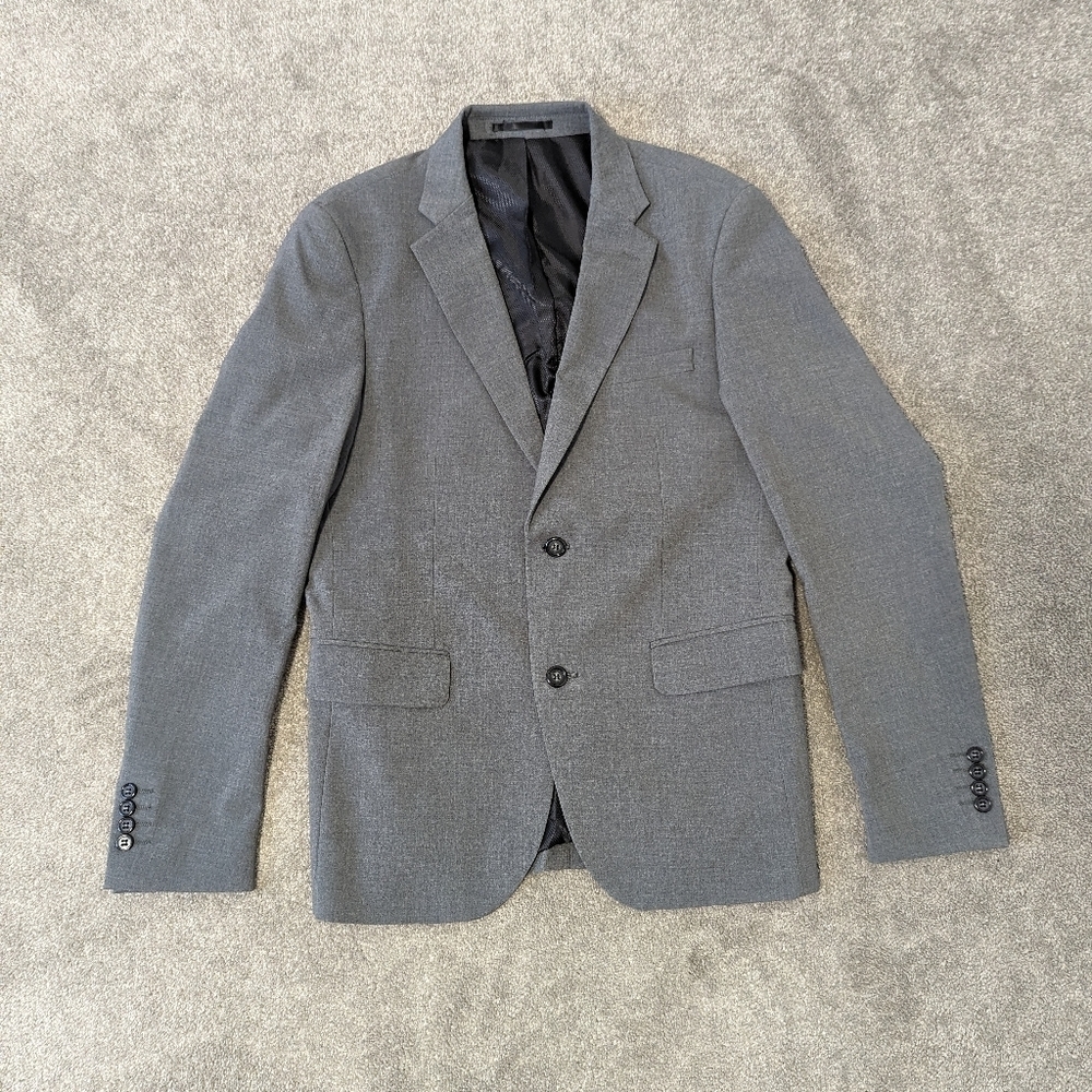 Lindbergh White Slim Fit 2 Button Men's Gray Suit Jacket Size 40R NEW NWT